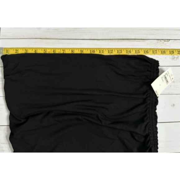 NWT‎ Good American Good Touch Ruched One Shoulder Tank Top Sz 5  Black - Picture 5 of 9